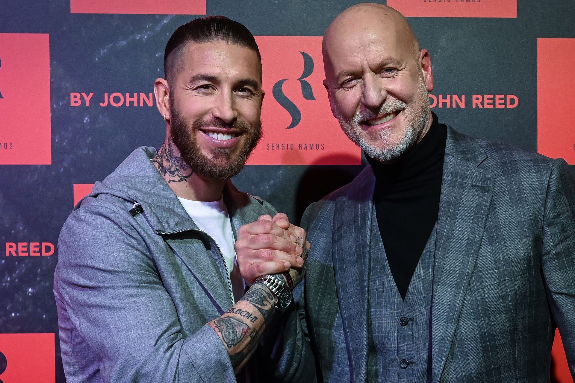 Bekannt mit den Stars der Sportwelt: Rainer Schaller traf und Fußballer Sergio Ramos im Dezember 2021 zur Einweihung eines Fitnessstudios in Madrid.