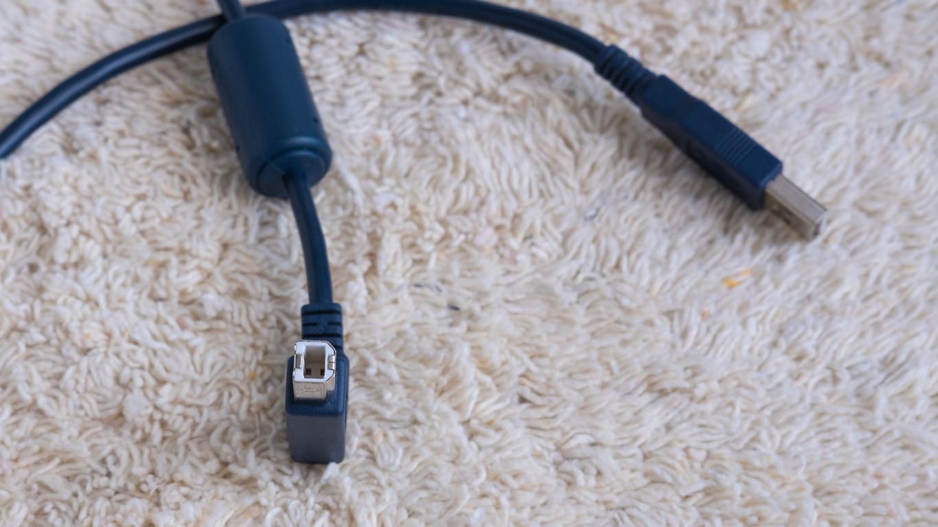 USB-Kabel zur Verbindung von Scanner und PC.