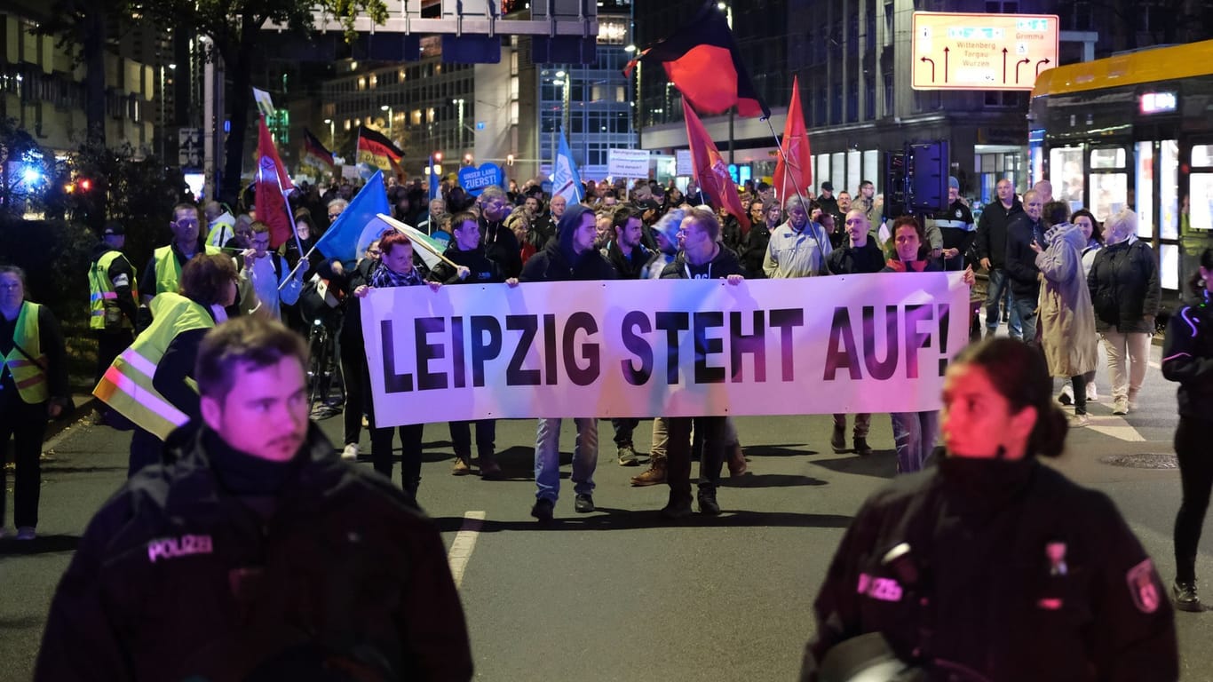 Regierungskritische Demonstration Leipzig