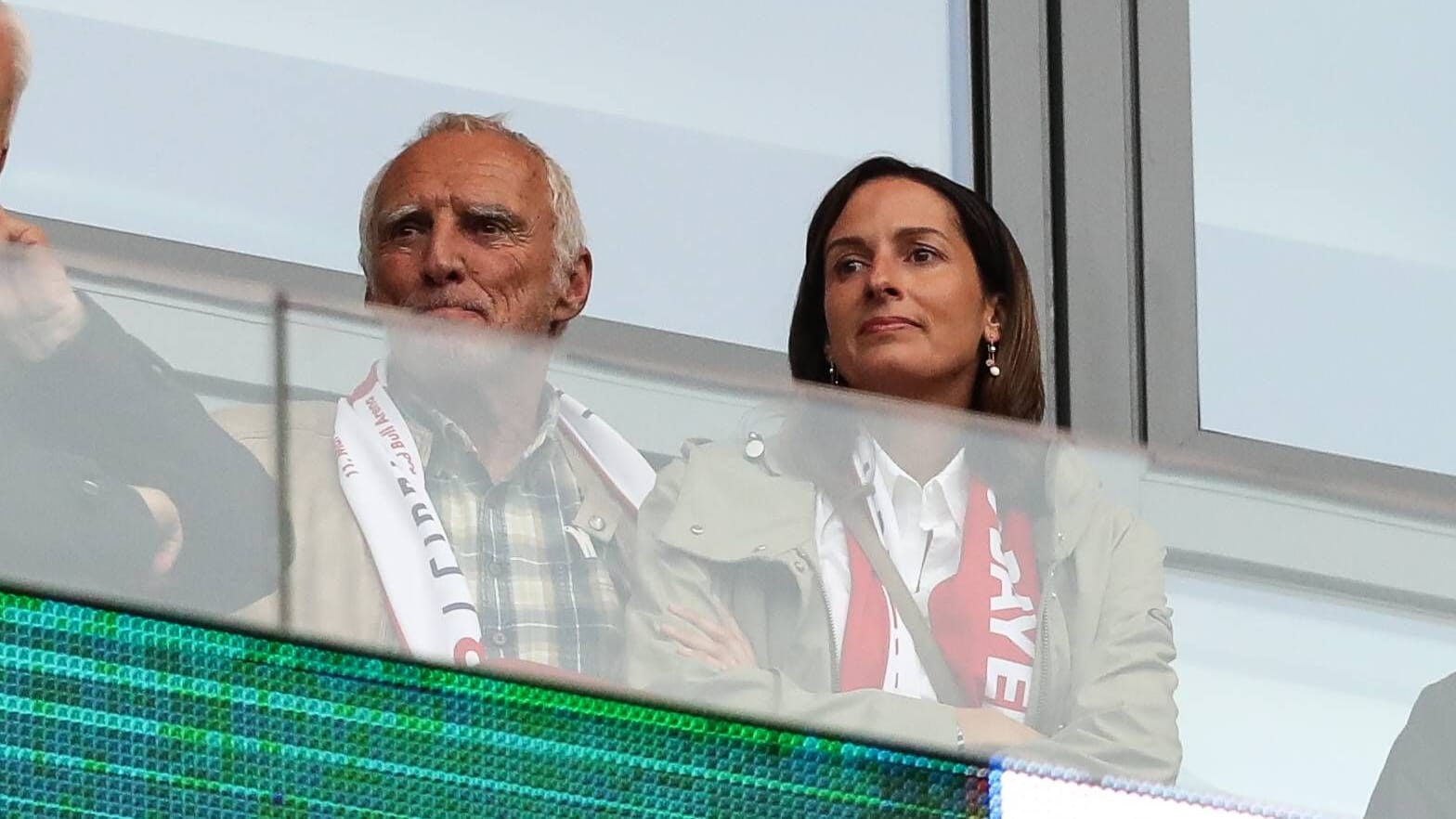 Mateschitz und Feichtner 2019 bei einem Spiel von RB Leipzig.