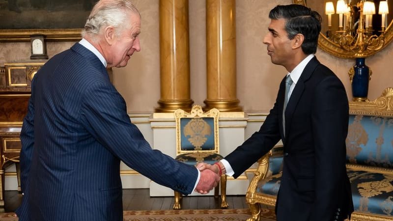 Rishi Sunak bei König Charles III.: Sunak ist neuer Premierminister des Vereinigten Königreichs.