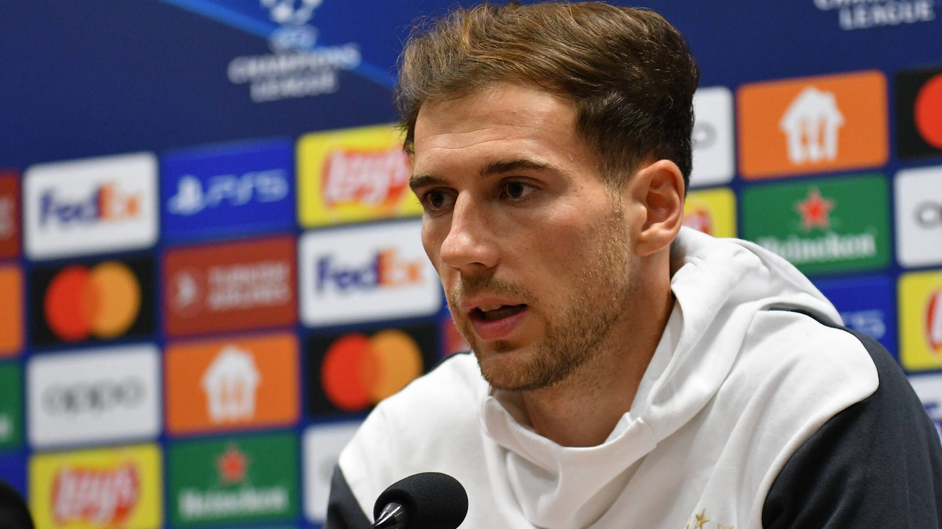 Leon Goretzka: Der Bayern-Spieler hat seine Social-Media-Aussage zum BVB gerechtfertigt. Leon Goretzka: Der Bayern-Spieler hat seine Social-Media-Aussage zum BVB gerechtfertigt.