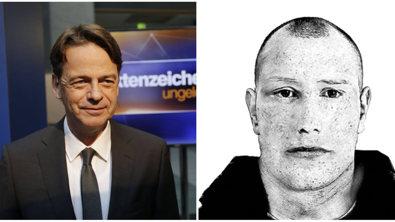 Mit einem Phantombild des Angreifers (links) bat die Polizei Hamburg in der ZDF-Sendung "Aktenzeichen XY... ungelöst" um Hinweise.