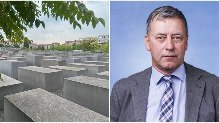 Berliner Holocaust-Mahnmal und AfD-Politiker Winterstein (Montage): Am Mittwoch trat Winterstein zurück.