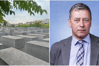 Berliner Holocaust-Mahnmal und AfD-Politiker Winterstein (Montage): Am Mittwoch trat Winterstein zurück.