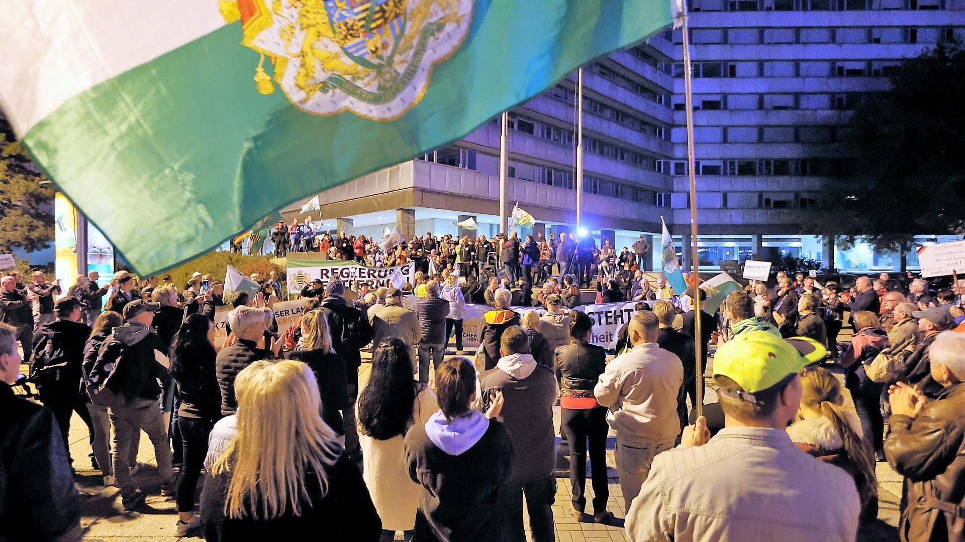 Abschlusskundgebung in Chemnitz: