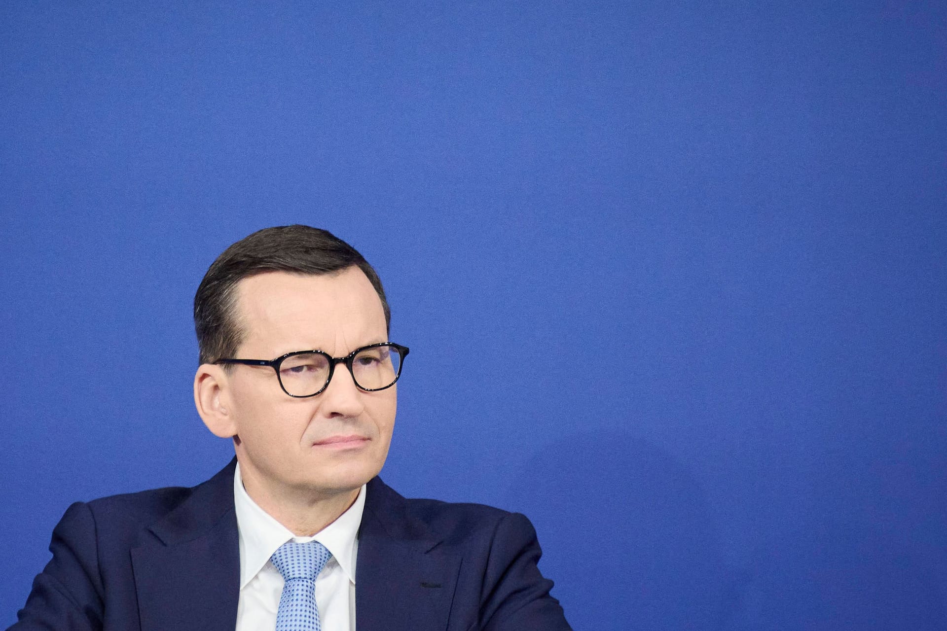 Mateusz Morawiecki bei der Internationale Konferenz zum Wiederaufbau der Ukraine in Berlin: Den Besuch in Deutschland nutzte er auch, um die Entschädigungsforderungen seines Landes zu bekräftigen.