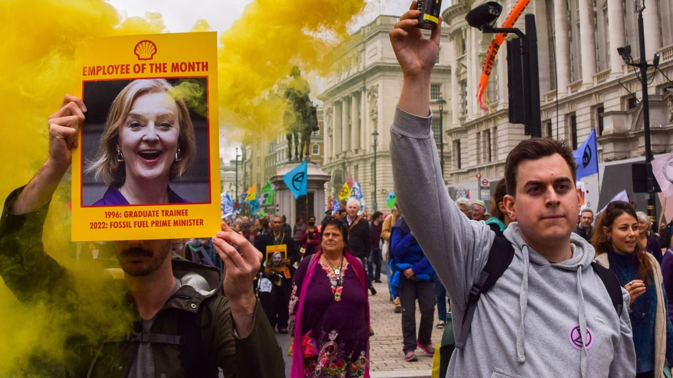 Proteste gegen Liz Truss: Die britische Premierministerin steht in der Kritik.