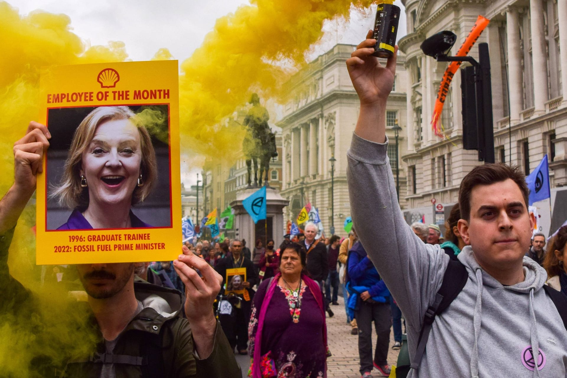 Proteste gegen Liz Truss: Die britische Premierministerin steht in der Kritik.