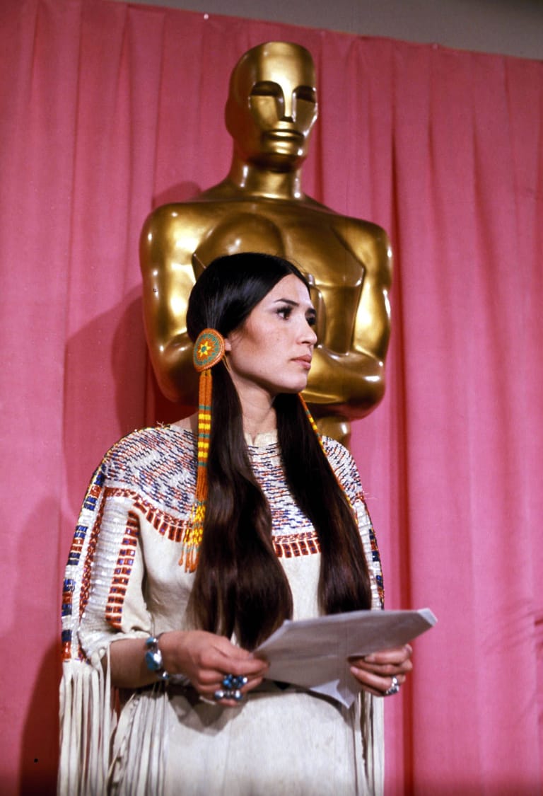 Sacheen Littlefeather bei der Oscar-Verleihung 1973.