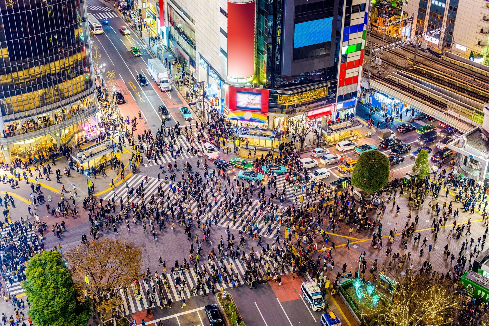 Tokio: Die Kreuzung in Shibuya, einem von Tokios meistbesuchten Stadtteilen.