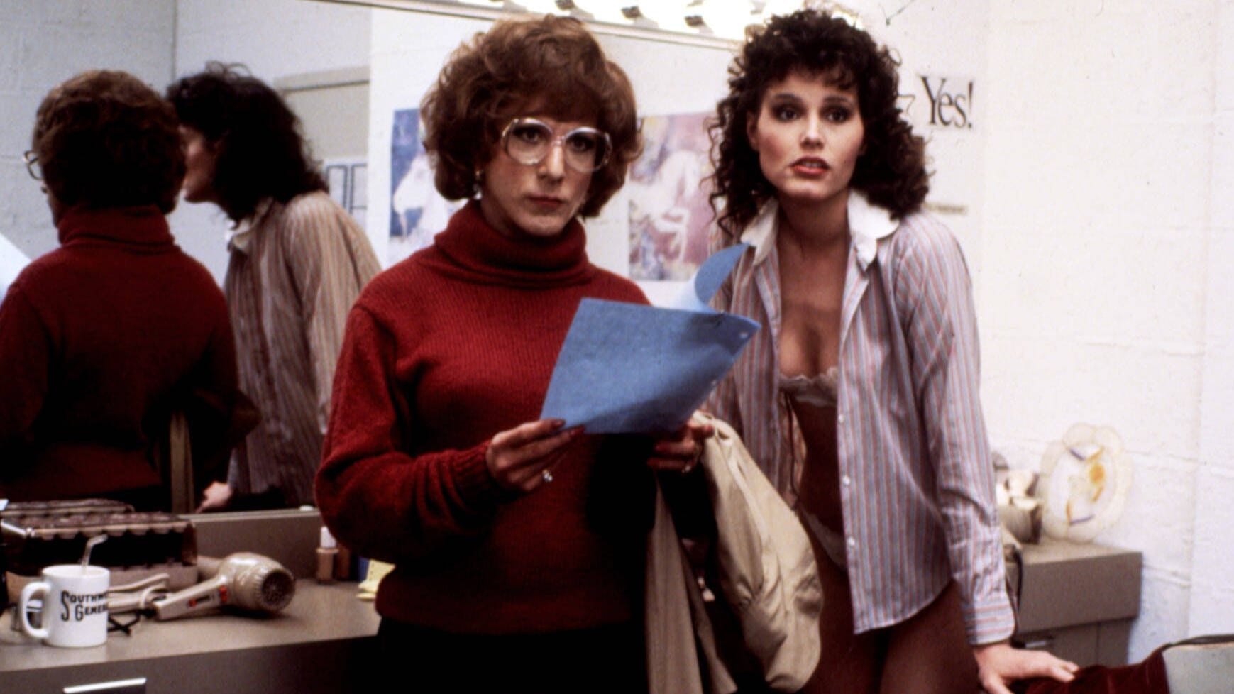 Dustin Hofman und Geena Davis: 1982 spielten sie gemeinsam in "Tootsie".