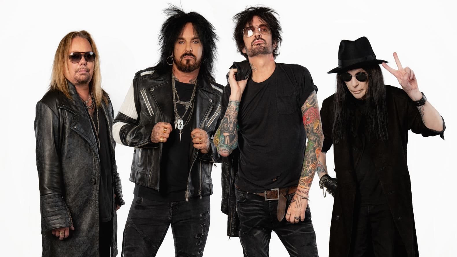 Mötley Crüe 2022 (v.l.): Vince Neil, Nikki Sixx, Tommy Lee und Mick Mars.