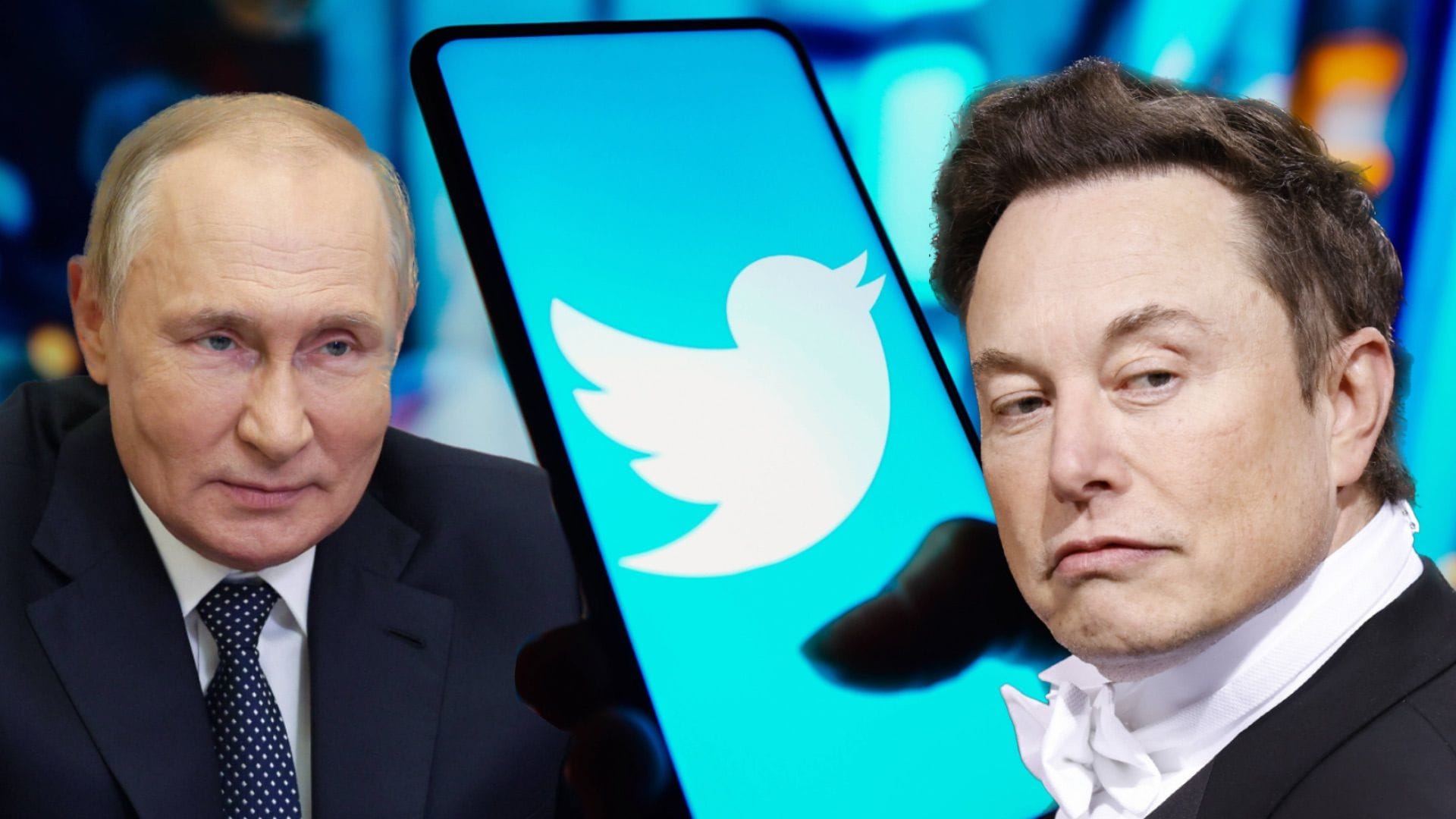 Wladimir Putin (l.) und Elon Musk mit Twitter-Logo: Die Macht von Elon Musk ist beängstigend, findet Kolumnistin Nicole Diekmann.