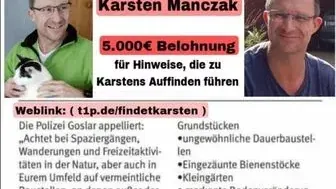 Freunde und Familie rufen zur Suche nach dem Leichnam von Karsten M. auf.