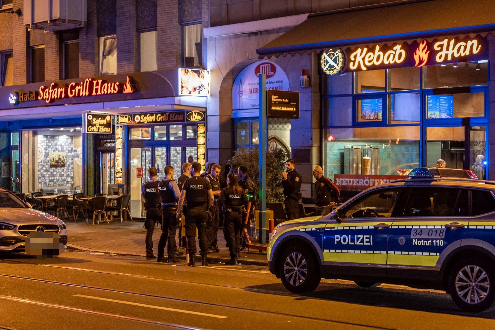 Polizeieinsatz in der Münchener Straße im Frankfurter Bahnhofsviertel.