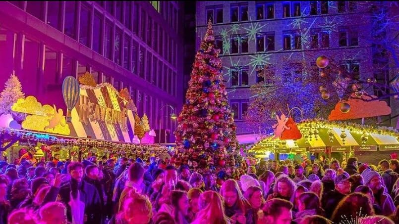 Der "Heavenue" in Köln: Der Weihnachtsmarkt wird in diesem Jahr nicht stattfinden.