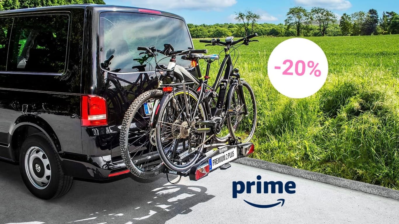 "Prime Exklusive Angebote": Amazon bietet den "gut (2,5)" getesteten Fahrradträger von Eufab so günstig an wie noch nie.