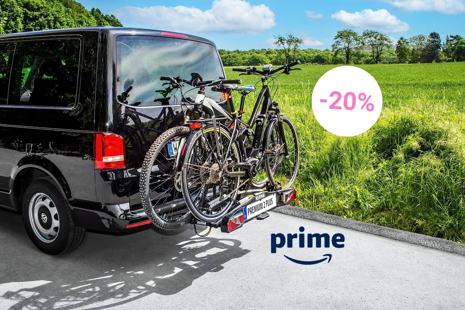 "Prime Exklusive Angebote": Amazon bietet den "gut (2,5)" getesteten Fahrradträger von Eufab so günstig an wie noch nie.