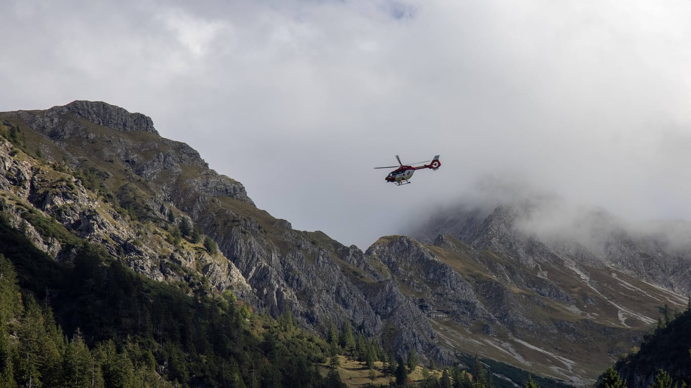 Luftrettungseinsatz in den Alpen.