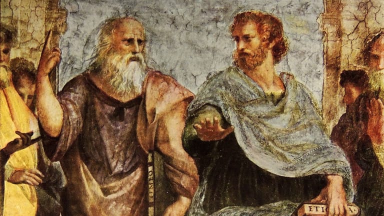 Platon (l.): Auf den antiken Philosophen geht die Atlantis-Legende zurück.