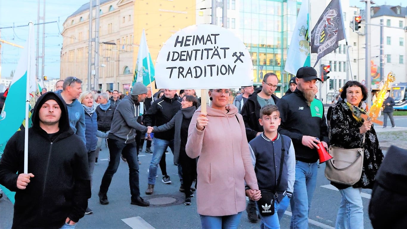 Demonstration in Chemnitz am Montag