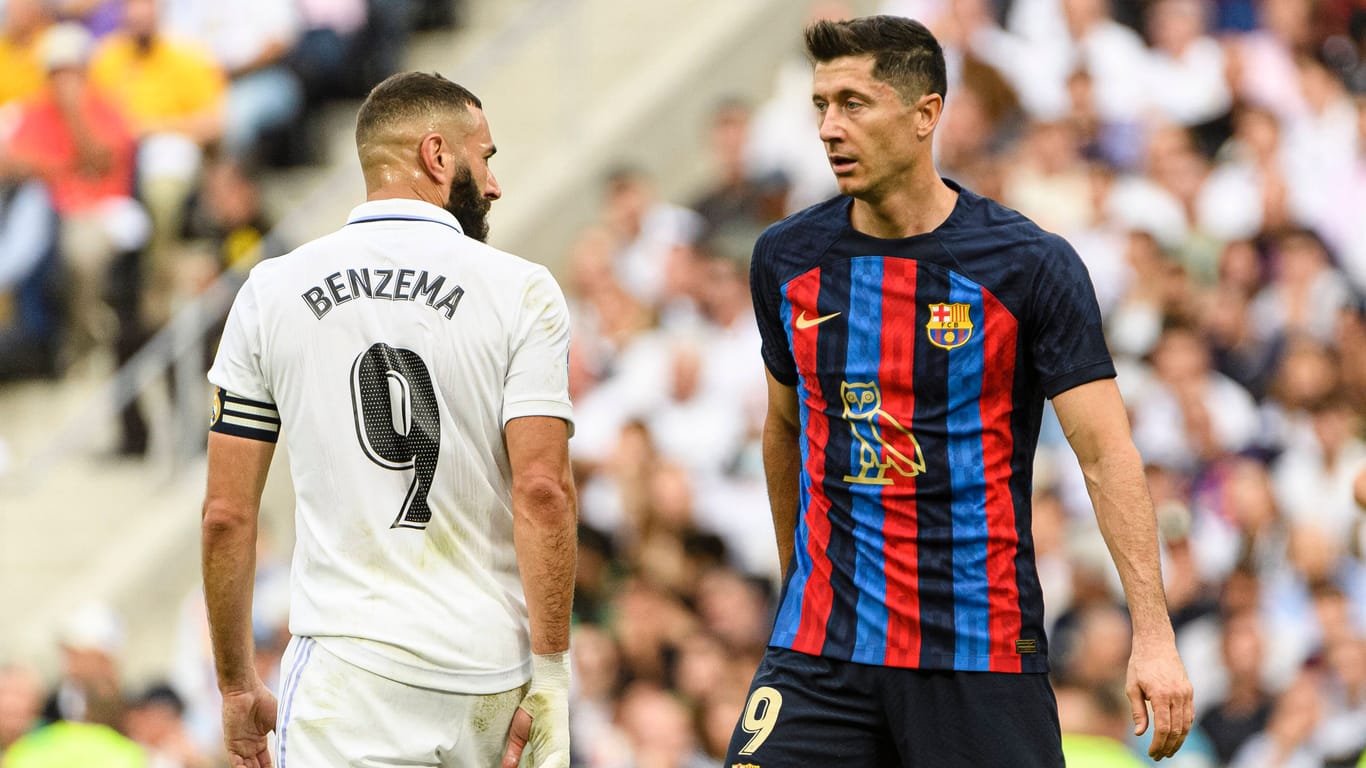 Karim Benzema und Robert Lewandowski: Die beiden Weltklasse-Angreifer sind zwei prägende Akteure ihrer jeweiligen Klubs.