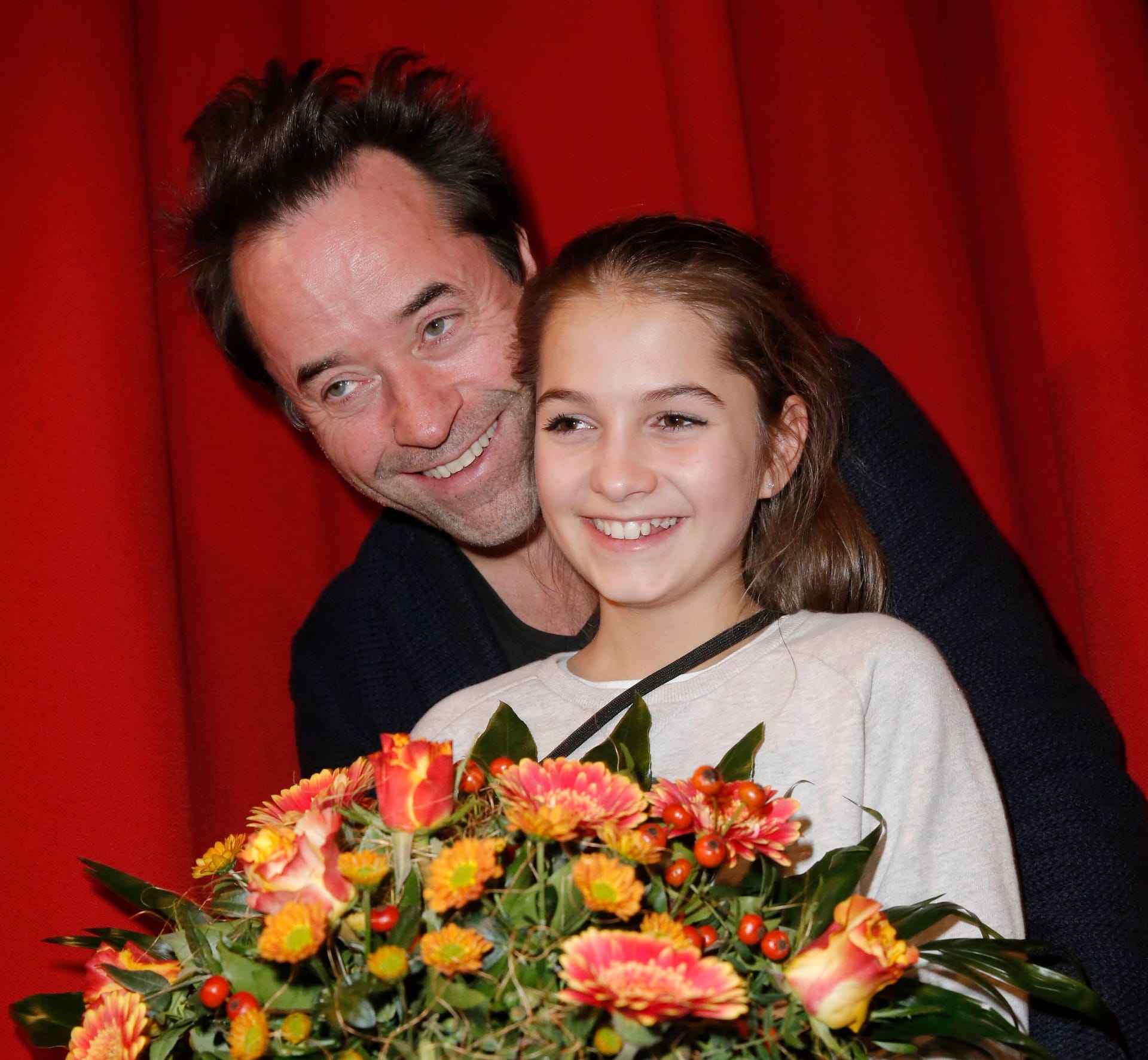Jan Josef Liefers und Lilly Liefers im Jahr 2014 bei der Premiere von "Honig im Kopf".