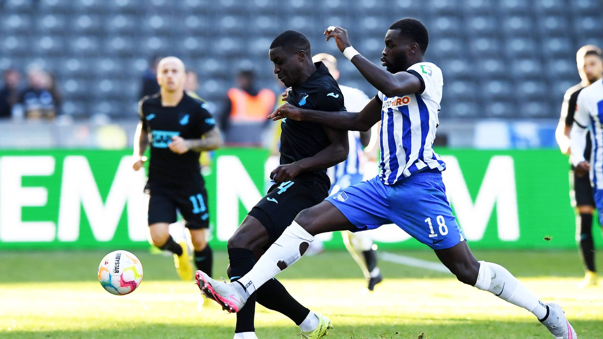 Umkämpfte Partei: Zwischen Hertha BSC und Hoffenheim gab es keinen Sieger.