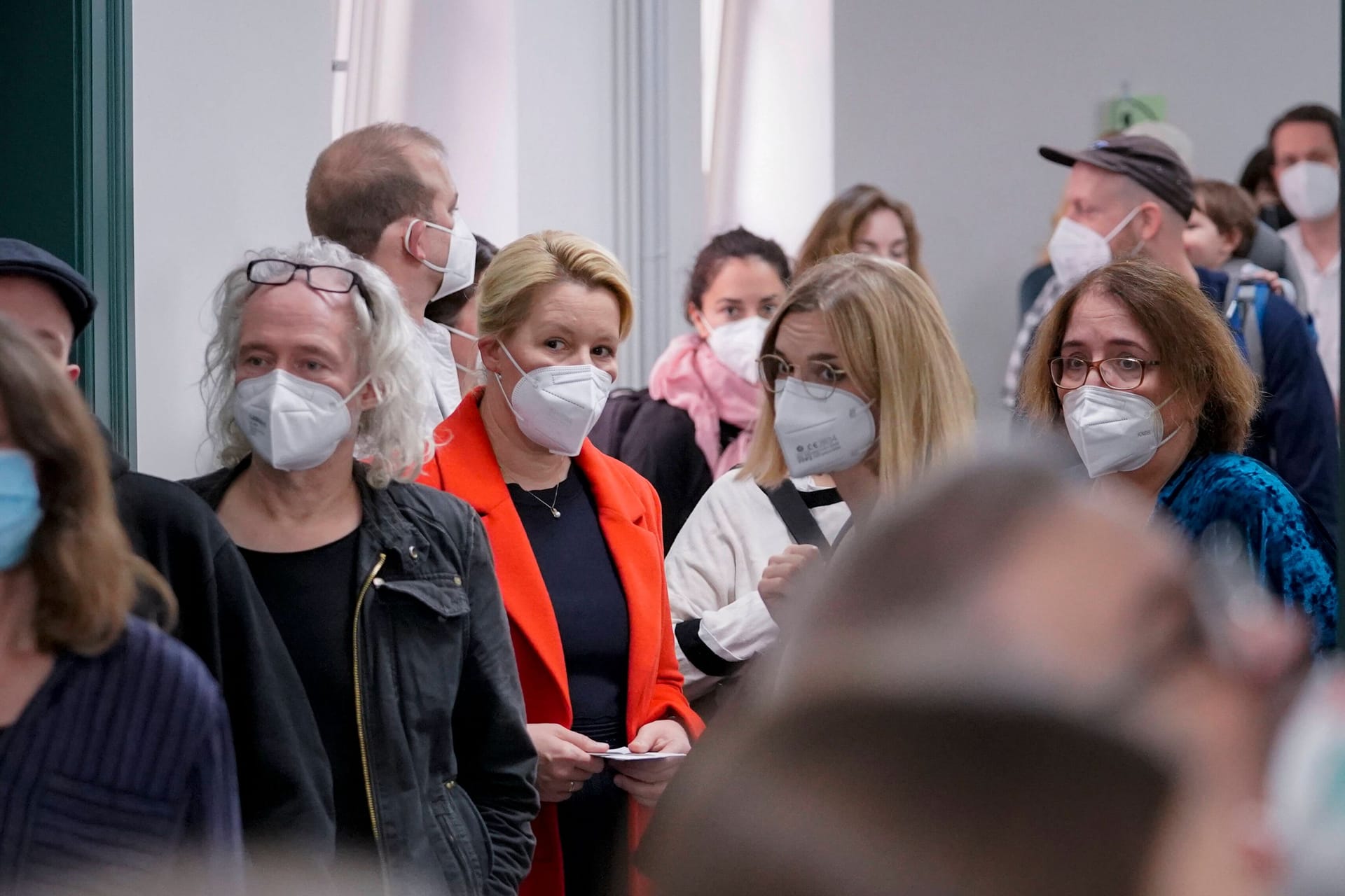 Berlins Regierende Bürgermeisterin Franziska Giffey bei der Stimmabgabe im September 2021.