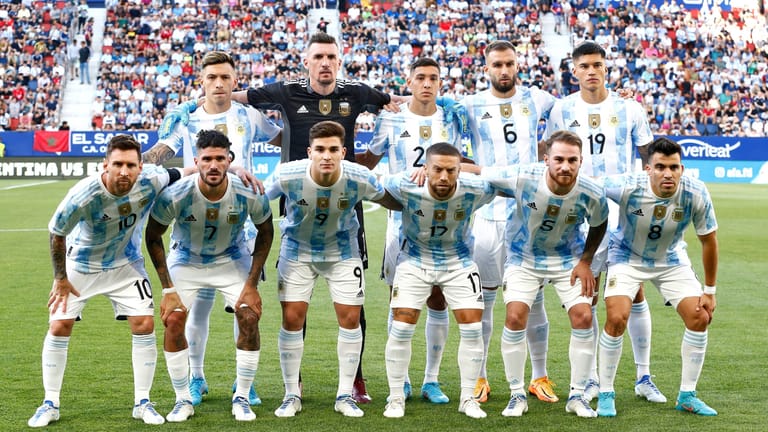 Die Nationalmannschaft Argentiniens im Juni 2022.