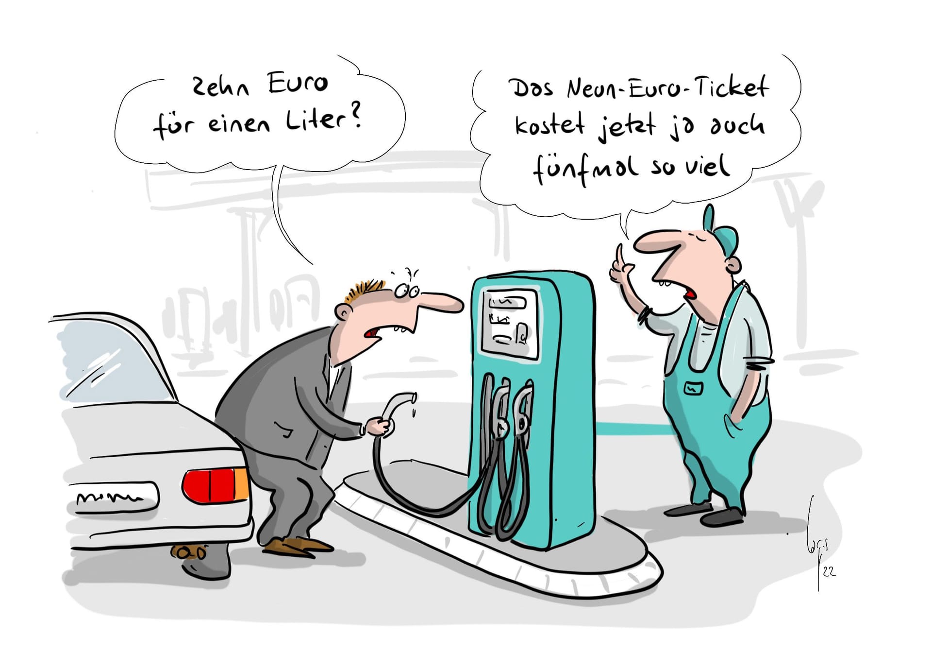 Wir sollten noch mal über den Spritpreis verhandeln