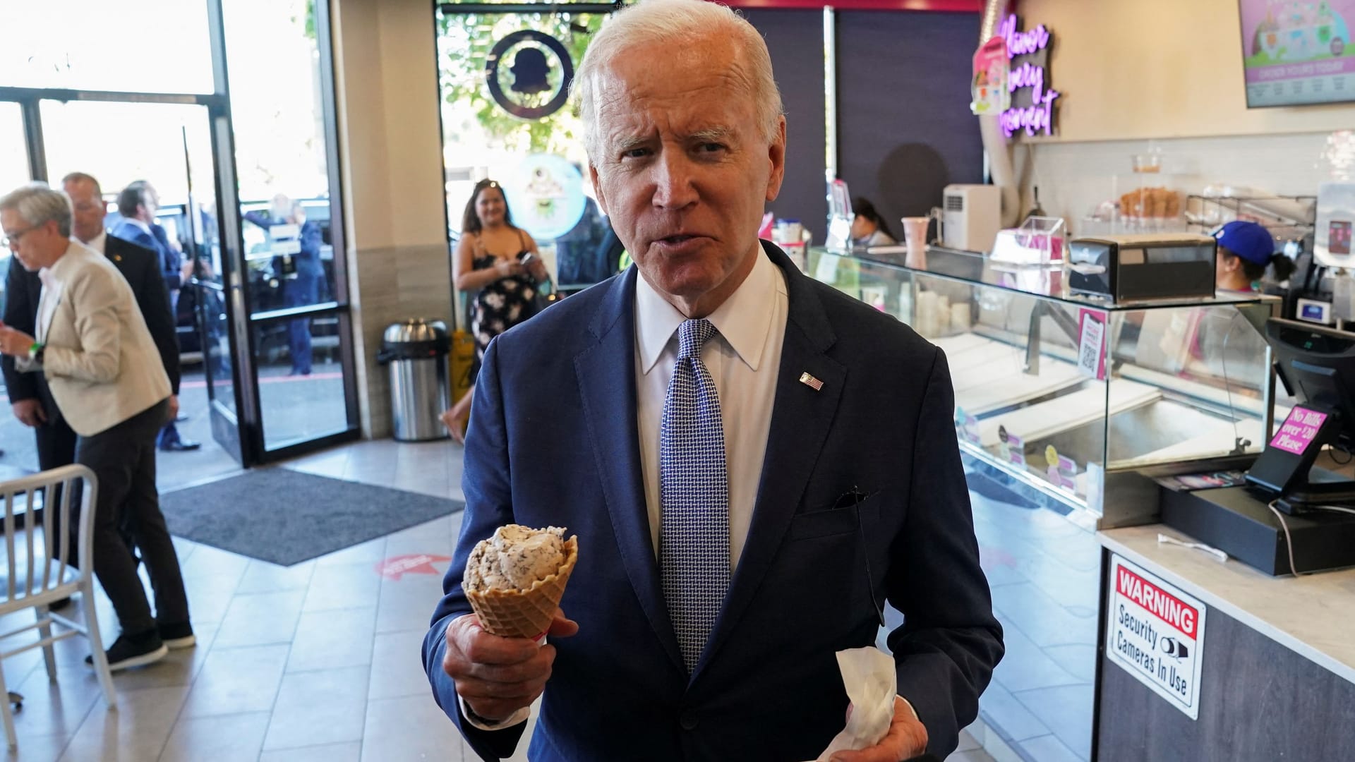 Joe Biden in Eislaune: "Unsere Wirtschaft ist höllenstark"