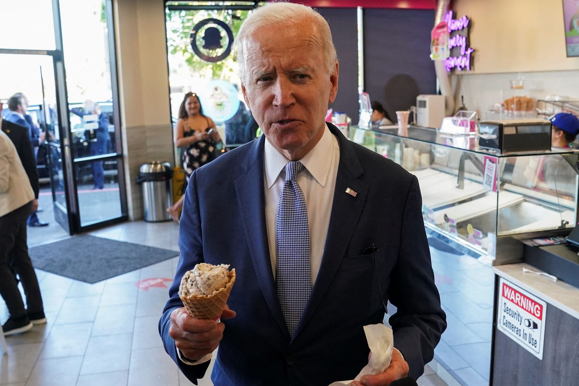 Joe Biden in Eislaune: "Unsere Wirtschaft ist höllenstark"