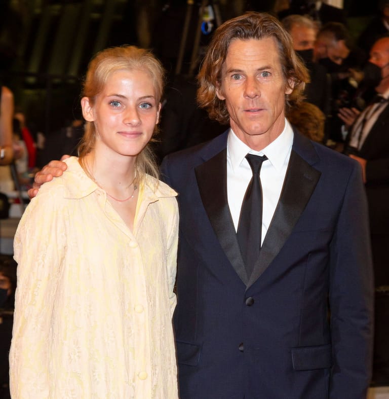 Hazel an der Seite ihres Vaters Danny Moder bei den Filmfestspielen in Cannes.