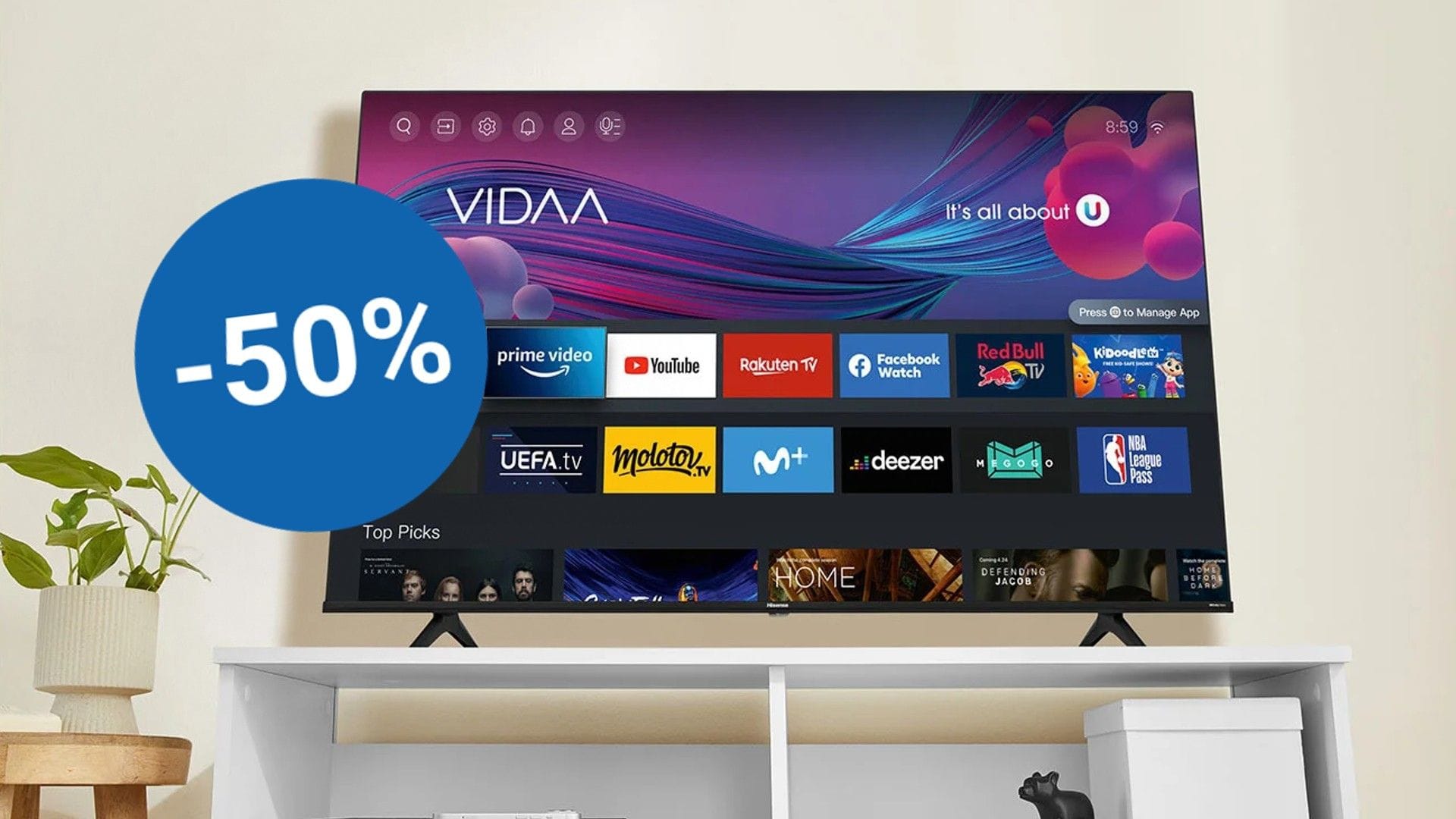 Zum Singles Day reduziert Lidl einen Fernseher von Hisense.