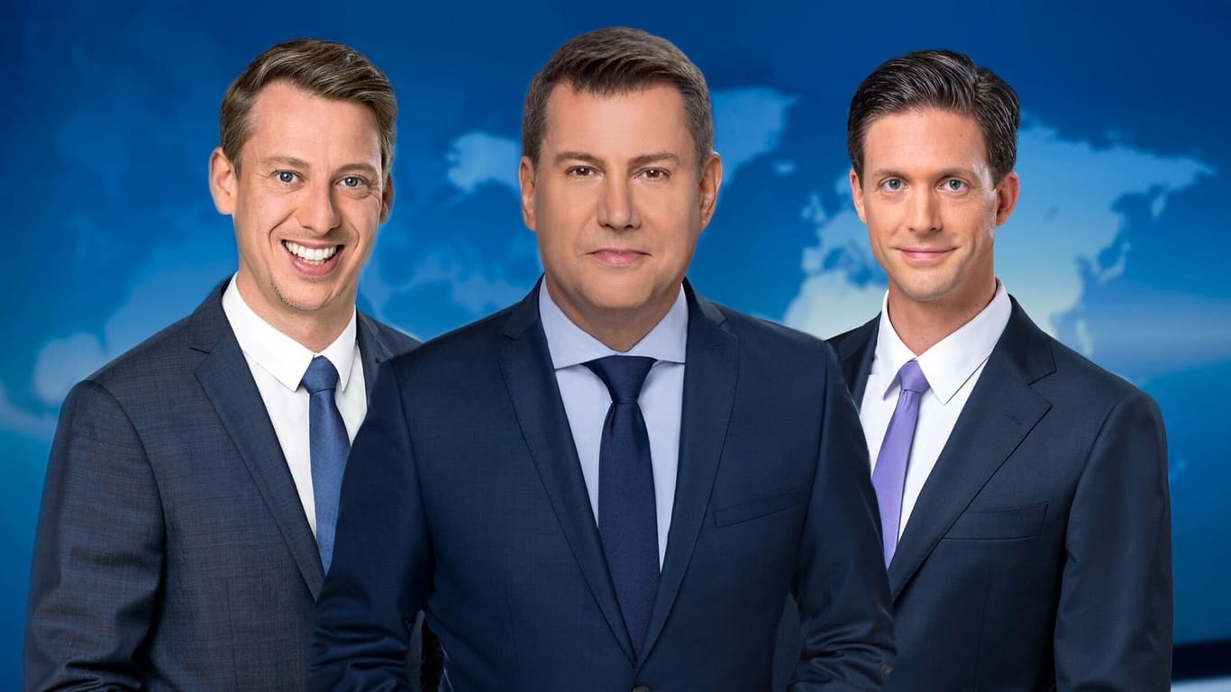 Die Nachrichtensprecher der "Tagesschau": André Schünke, Jens Riewa und Ralph Baudach.