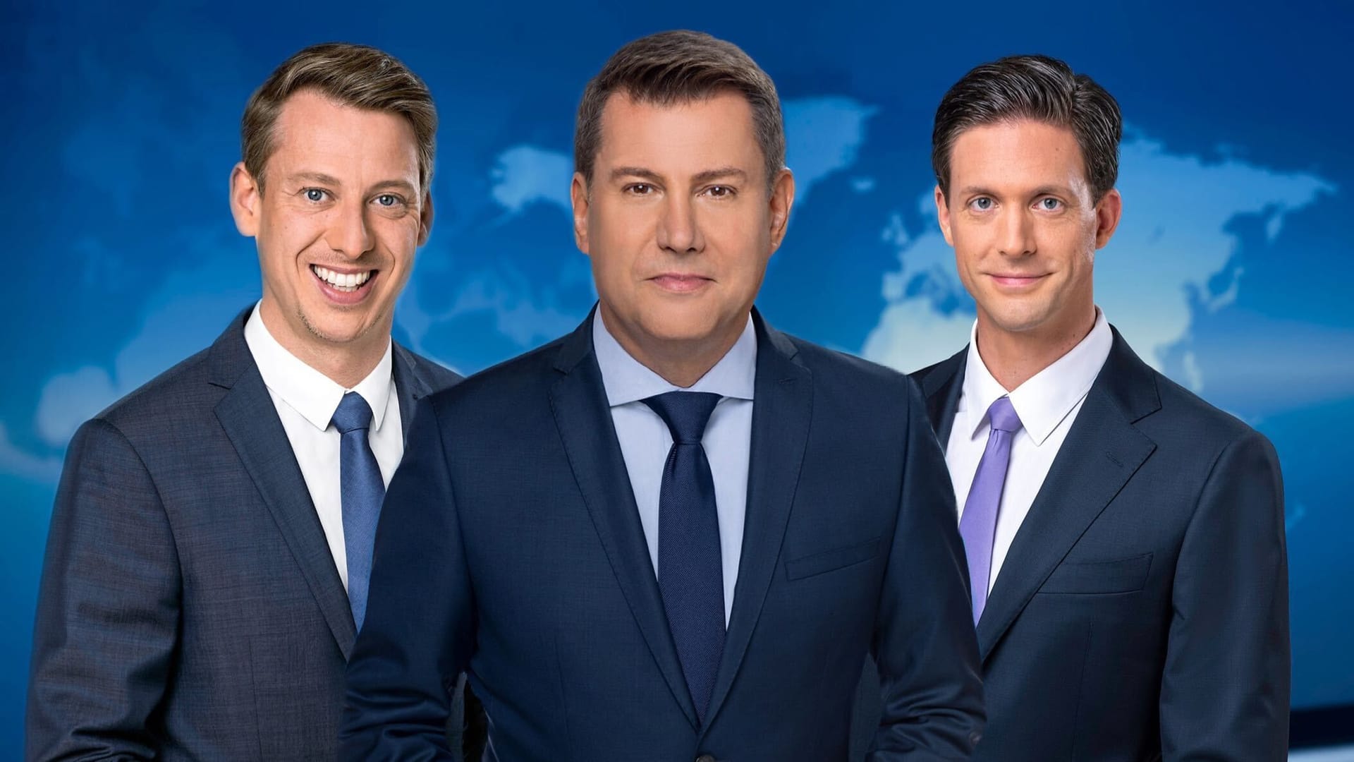 Die Nachrichtensprecher der "Tagesschau": André Schünke, Jens Riewa und Ralph Baudach.