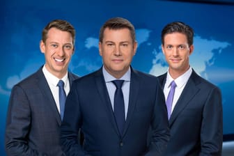 Die Nachrichtensprecher der "Tagesschau": André Schünke, Jens Riewa und Ralph Baudach.