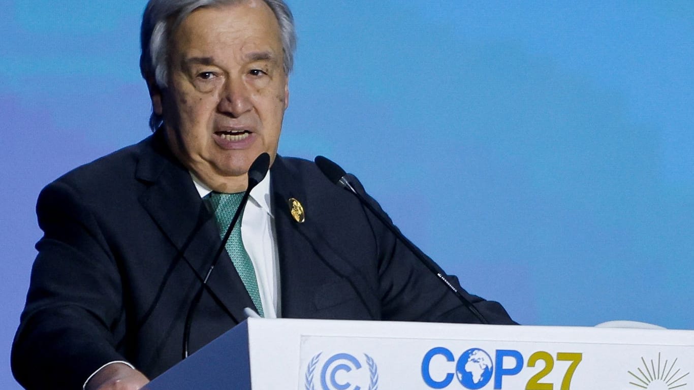 Antonio Guterres: Die Welt sei "auf dem Highway zur Klimahölle", sagte der UN-Generalsekretär in Scharm el-Scheich.