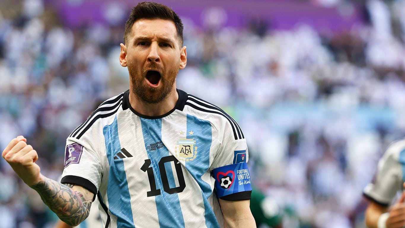 Lionel Messi hatte Grund zum Jubeln: Das 1:0 seiner Argentinier markierte er per Elfmeter.