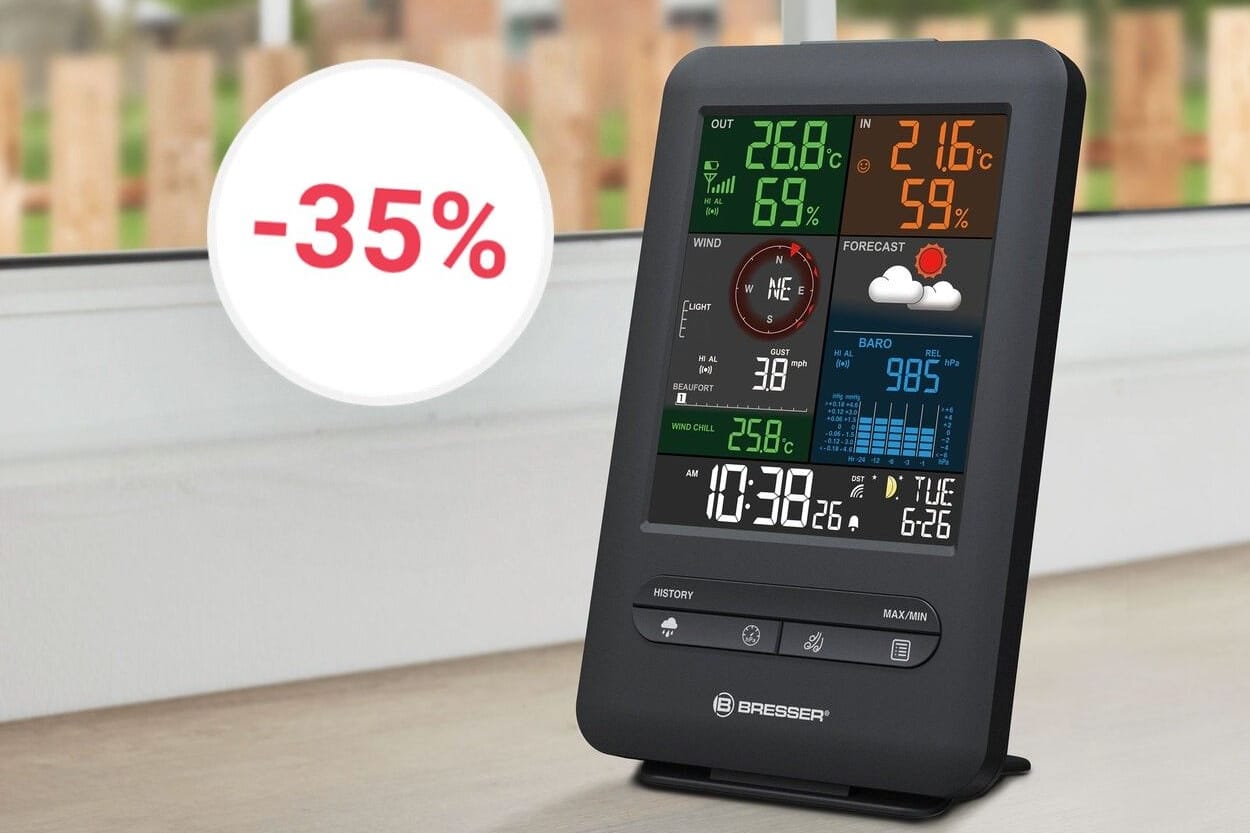 Die vielseitige Wetterstation von Bresser ist bei Aldi am Cyber Monday stark reduziert im Angebot.