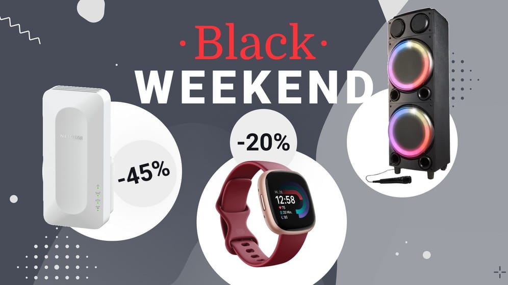 Das sind die besten Technik-Angebote von Fitbit, Medion, Netgear und Co. am Black Weekend.