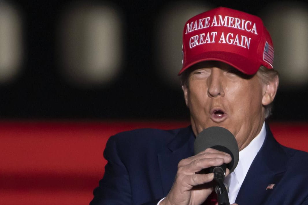 Former President Donald Trump addresses supporters for the Republican Candidates in Pennsylvania at the Save America ra