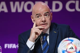 Gianni Infantino: Der Präsident der Fifa hat am Samstag eine Pressekonferenz gegeben.