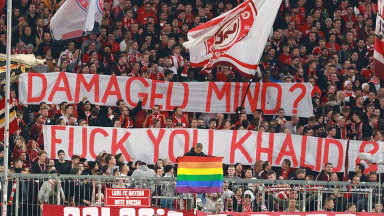 Deutliche Botschaft der Südkurve während des Heimspiels des FC Bayern gegen Werder Bremen.