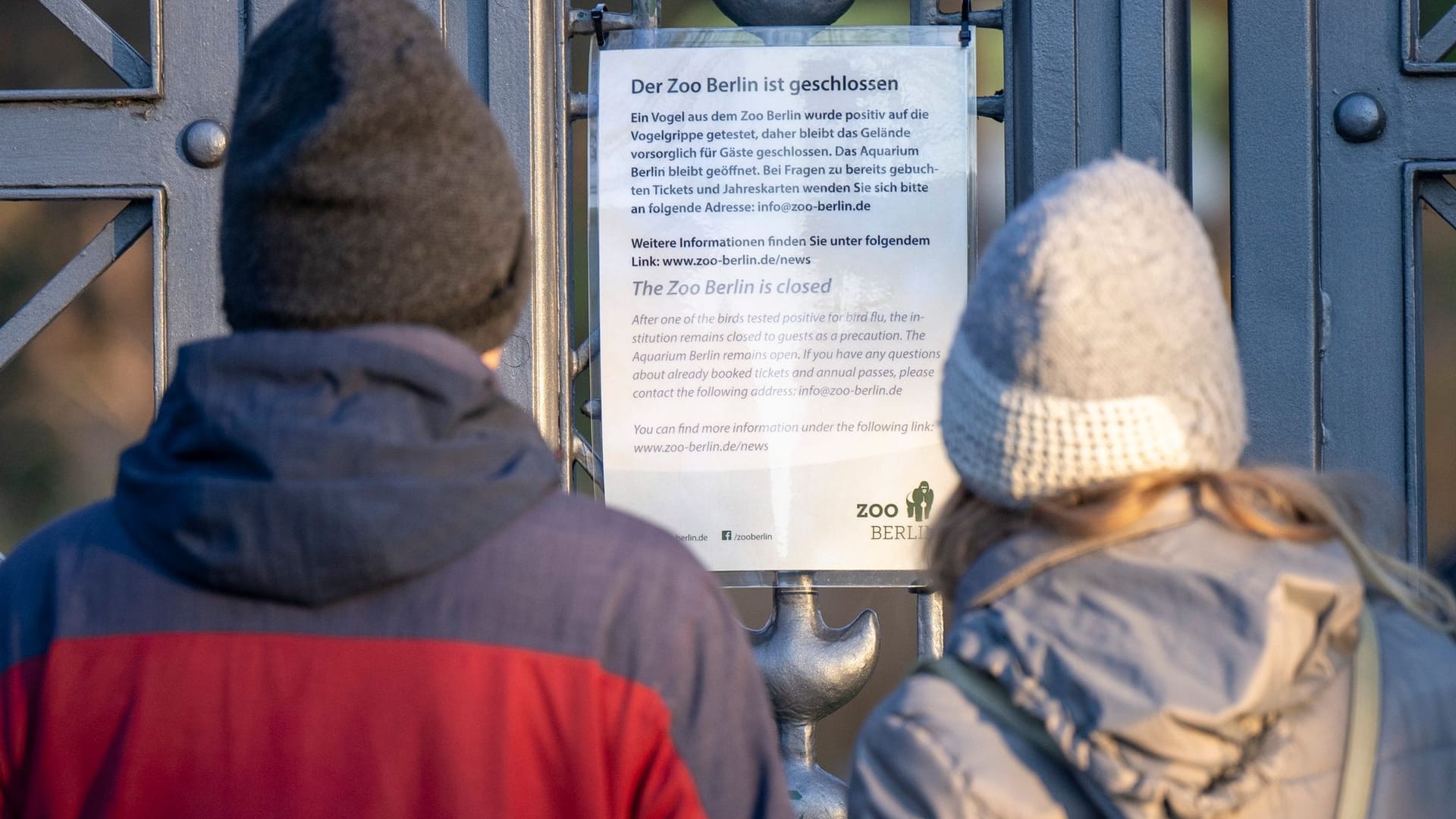 Berliner Zoo ab sofort geschlossen