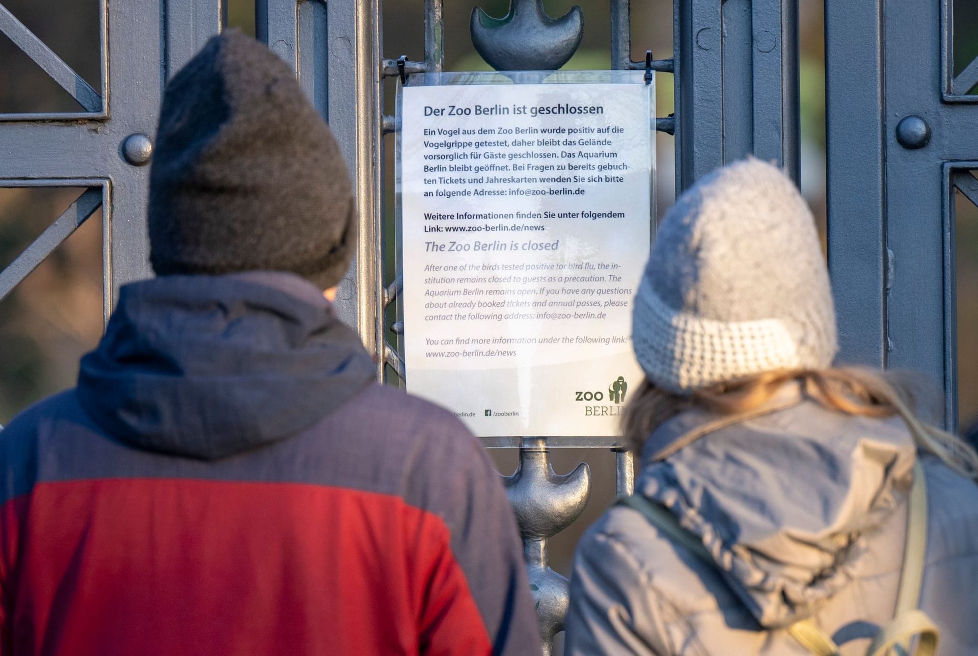 Berliner Zoo ab sofort geschlossen