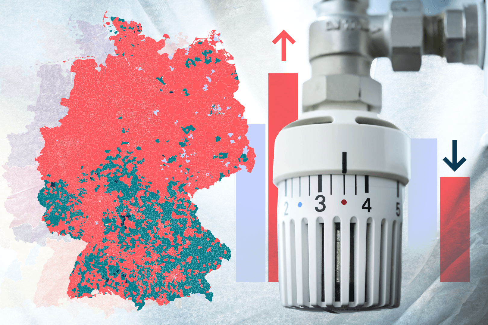 Verschwenden wir großflächig Energie? Diese Animation zeigt, wie es in Deutschland um das Thema Heizen steht und wo die Probleme am größten sind.