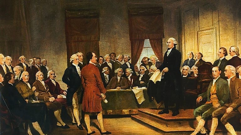 Unterzeichnung der US-Verfassung 1787: Die Konstitution der US-Verfassung ist bewusst vage gehalten.